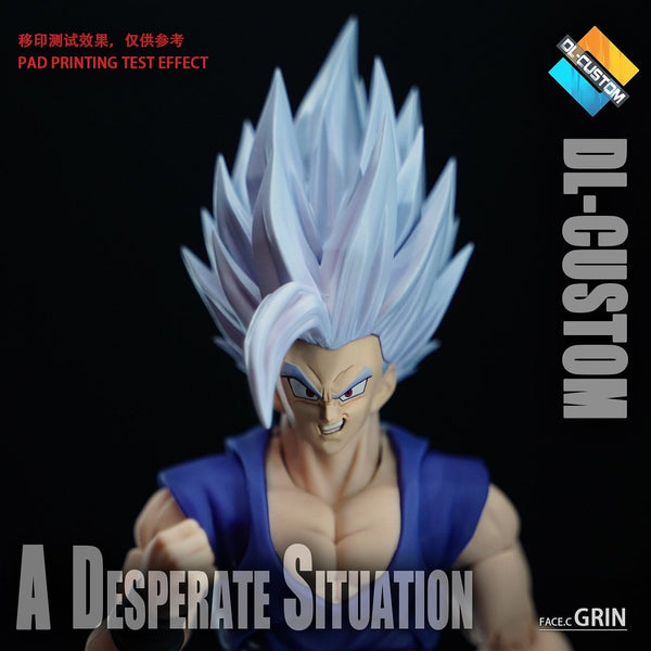 custom dragon ball sh figuarts Gogeta headTransparent blue